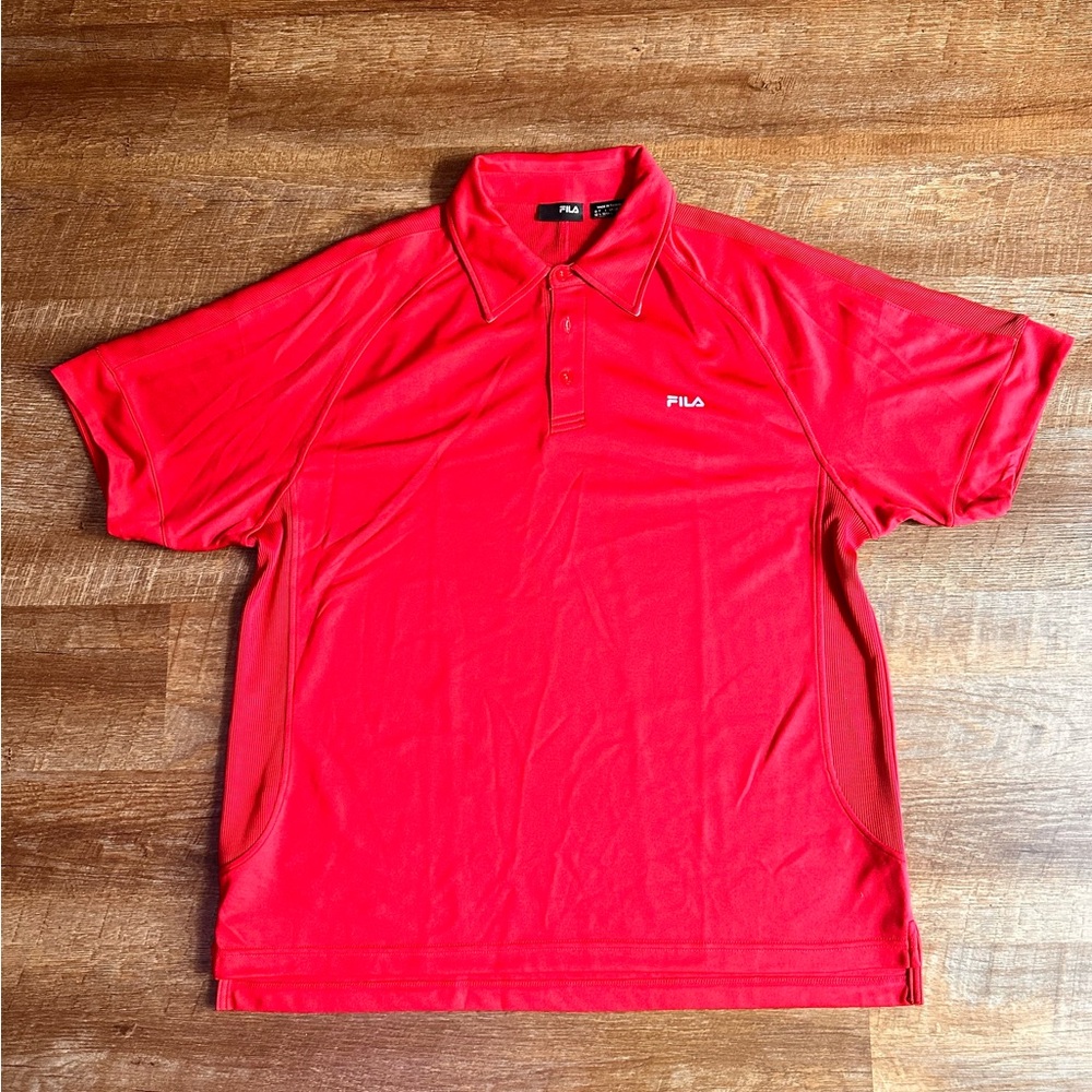 Fila Men's Bright Red Polo Shirt